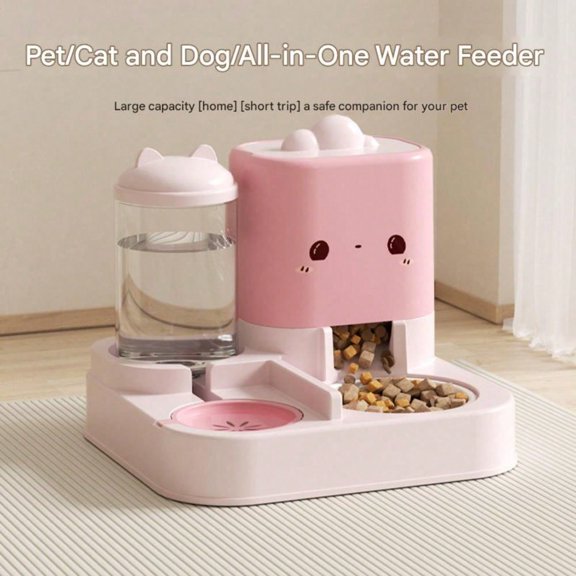 All-in-One Pet Feeder & Water Bowl – Cute Cat Ear Cloud Design for Cats & Dogs, Lightweight & Portable for Everyday Use