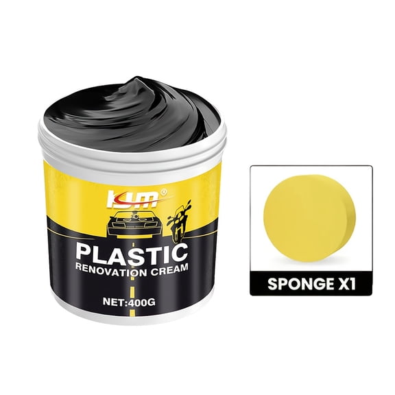All-in-One Plastic & Rubber Repair Cream - Instant Black Repair, Scratch Removal & Anti-Aging Formula - For Cars, Trucks, Motorcycles, Boats, Heavy Machinery - Repairs, Protects, Shines - Interior/Ex