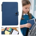 thumbnail image 1 of All-in-One Pocket Notebook Set with Pen, Sticky Notes, Colorful Index Tabs, Lined Small Journal with Secure Button Closure, Portable Organizer for Daily Notes, Business, Travel & Planning, Blue, 1 of 7