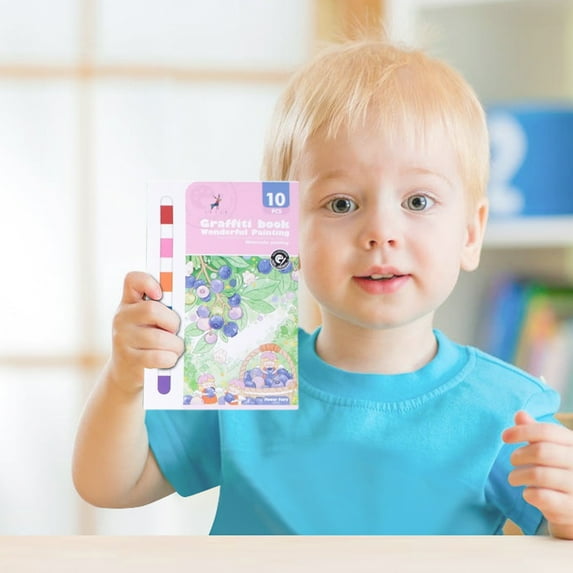 Ohmyroo All-in-One Portable Watercolor Painting Book, Complete Art Set with Built-In Paints for Travel and On-the-Go Creative Projects