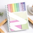 thumbnail image 1 of All-in-One Spiral Notebook with Sticky Notes, Wirebound All-in-One Organizer Set with Pastel Gradient Cover, Compact A5 Notepad for Stu-dents & Office Workers, 1 of 6