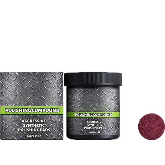 All-in-One Surface Restoration Polish with Pad - Multi-Surface Scratch Remover, All-in-One Solution for Oxide Removal, Polishing & Surface Protection for Metal Stone Household Maintenance (3.53oz)