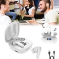 thumbnail image 1 of All-in-One Translation Earbuds, Lenskey Translation Earbuds Real Time, Wireless Luniva Translator Pods, Supports 74 Languages 70 Accents (White), 1 of 9