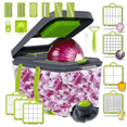 thumbnail image 1 of All-in-One Vegetable Chopper, 25 In 1 Veggie Food Chopper With Container, Spiralizer, Mandoline Slicer Dicer, Onion Mincer, Veggie Salad Onion Chopper, Home Essentials & Kitchen Gadgets, 1 of 6