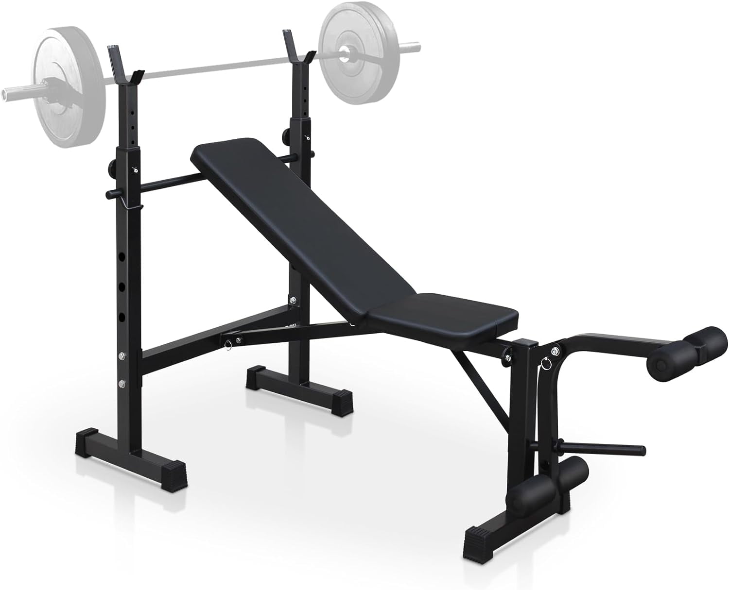 All in One Weight Bench Set with Deep Squat Rack Adjustable Features Leg Exercises Perfect for Strength Training and Bench Press Workouts Walmart