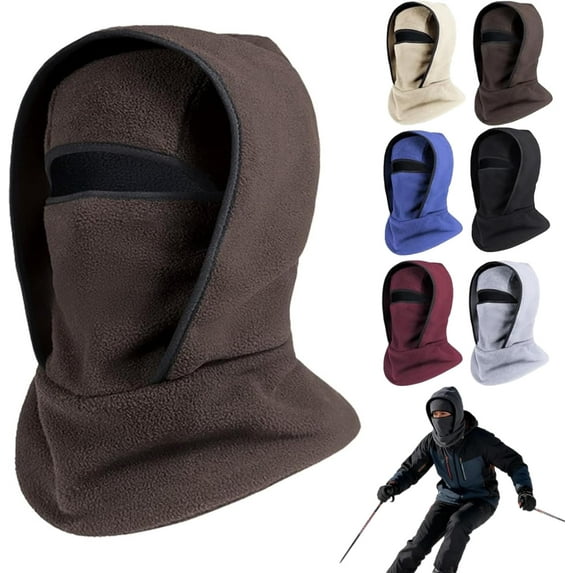 All-in-One Winter Warm Hat with Neck Gaiter & Face Mask - Windproof for Cycling & Outdoor Activities