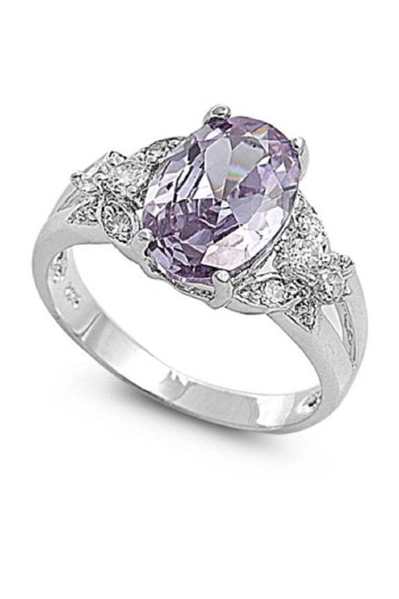 Clear Cubic Zirconia Designer Band Ring 925 Sterling Silver Size 9