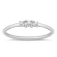 thumbnail image 1 of All in Stock Clear Cubic Zirconia Three Stone Stackable Ring Sterling Silver Size 10, 1 of 3