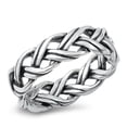 thumbnail image 1 of All in Stock Eternity Braided Spinner Ring Sterling Silver Size 7, 1 of 3