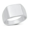 thumbnail image 1 of All in Stock High Polished Sterling Silver Square Signet Ring Size 11, 1 of 3