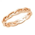 thumbnail image 1 of All in Stock Rose Gold-Tone Sterling Silver Braided Eternity Band Ring Size 7, 1 of 3
