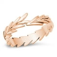 thumbnail image 1 of All in Stock Rose Gold-Tone Sterling Silver Leaves Band Ring Size 10, 1 of 3
