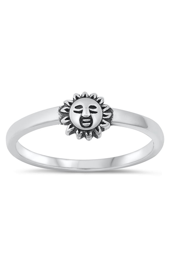 Shinning Sun Ring Sterling Silver Size 10