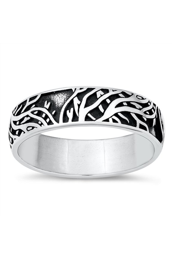 Sterling Silver Ancient Tree Branch Ring Size 6