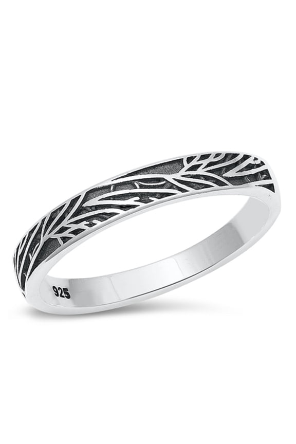 Sterling Silver Ancient Tree Branch Ring Size 6