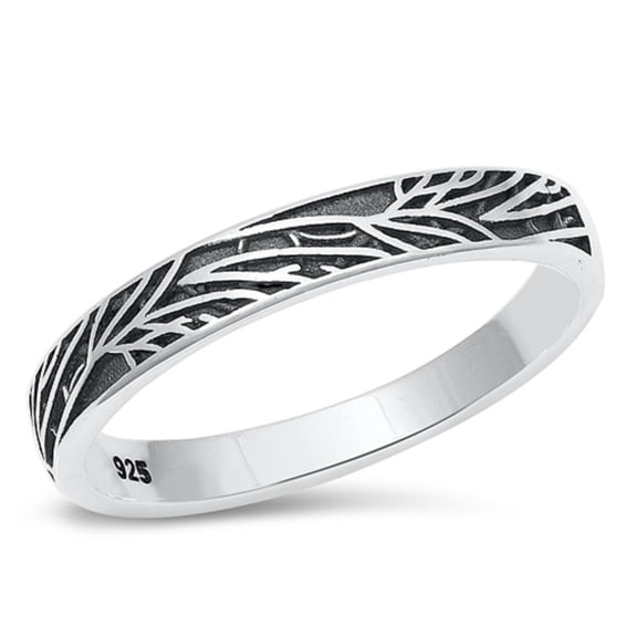 All in Stock Sterling Silver Ancient Tree Branch Ring Size 7