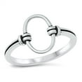 thumbnail image 1 of All in Stock Sterling Silver Double Knot Design Ring Size 9, 1 of 3