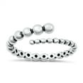 thumbnail image 1 of All in Stock Sterling Silver Graduated Beads Wrap Ring Size 4, 1 of 3