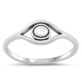 thumbnail image 1 of All in Stock Sterling Silver Intuitive Protection Eye Ring Size 2, 1 of 3