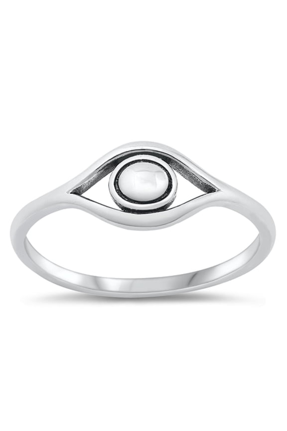 Sterling Silver Intuitive Protection Eye Ring Size 7