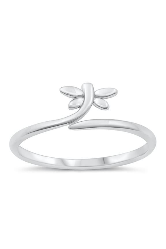Sterling Silver Mini Dragonfly Ring Size 5