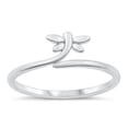 thumbnail image 1 of All in Stock Sterling Silver Mini Dragonfly Ring Size 8, 1 of 3