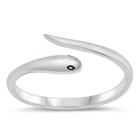All in Stock Sterling Silver Plain Adjustable Snakelet Ring Size 3
