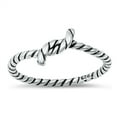 thumbnail image 1 of All in Stock Sterling Silver Rope Knot Ring Size 4, 1 of 3