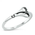 thumbnail image 1 of All in Stock Sterling Silver Sideways Scissors Ring Size 4, 1 of 3