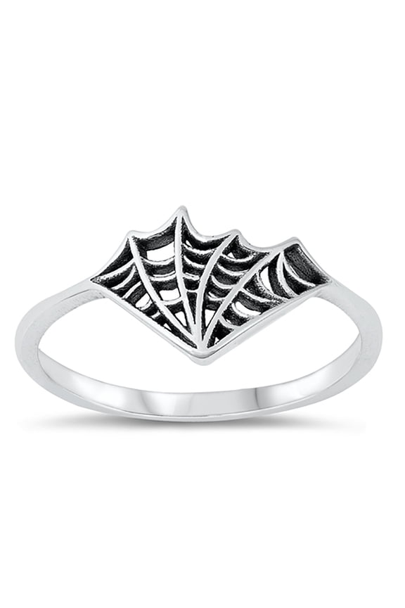 Sterling Silver Spider web Ring Size 4