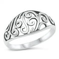 thumbnail image 1 of All in Stock Sterling Silver Swirl Fashion Ring Size 10, 1 of 3