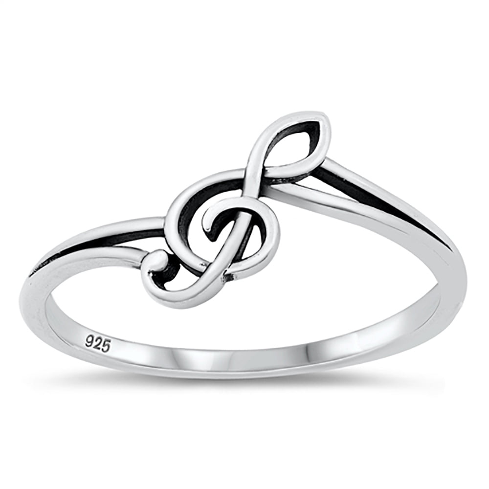 Sterling silver treble clef ring, unique gift for musician | Emmanuela® –  Emmanuela - handcrafted for you®