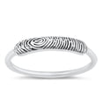 thumbnail image 1 of All in Stock Sterling Silver Tree Print Ring Size 10, 1 of 3