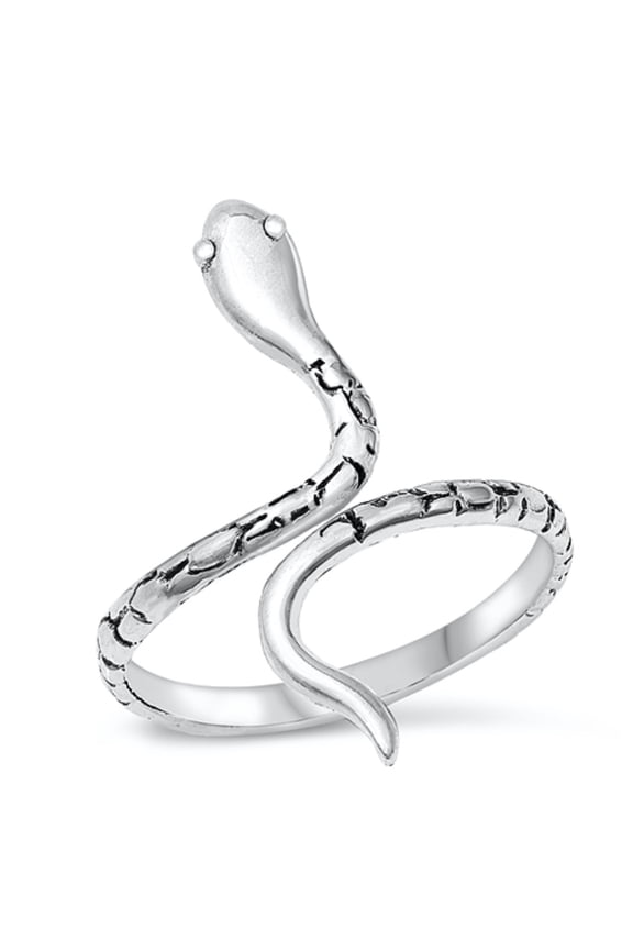 Sterling Silver Wrapped Around Snake Ring Size 4