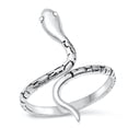 thumbnail image 1 of All in Stock Sterling Silver Wrapped Around Snake Ring Size 6, 1 of 3