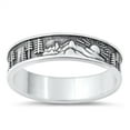 thumbnail image 1 of All in Stock Trees Mountains and Sun Ring Sterling Silver Size 4, 1 of 3