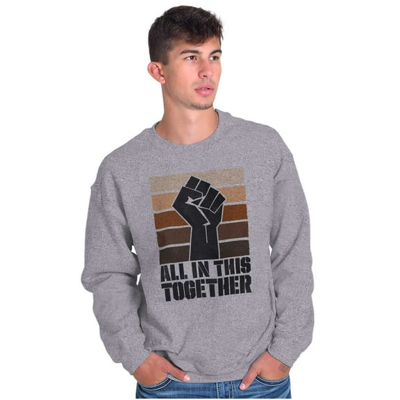 All in This Together Social Justice Unisex Plus Fleece Graphic Sweatshirt Brisco Brands 4X