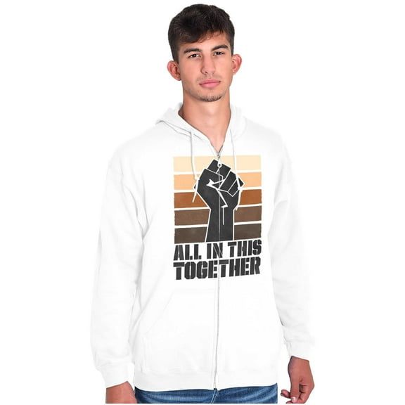 All in This Together Social Justice Zip Up Hoodie Men's Women's Brisco Brands S