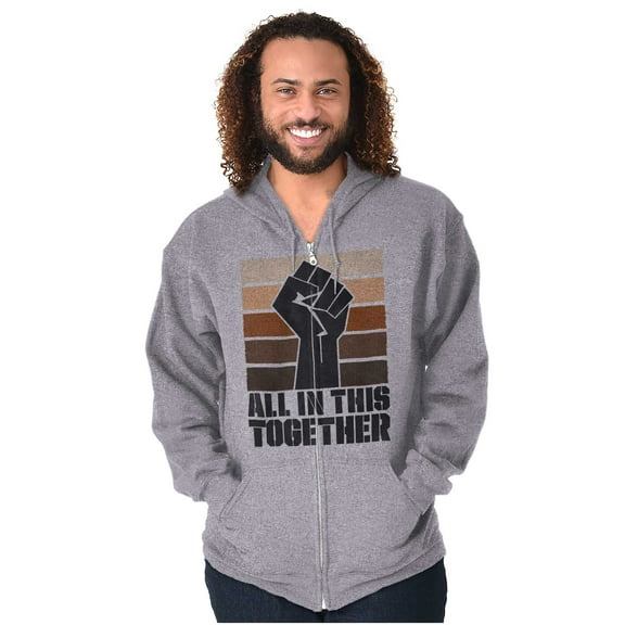All in This Together Social Justice Zip Up Hoodie Men's Women's Brisco Brands X