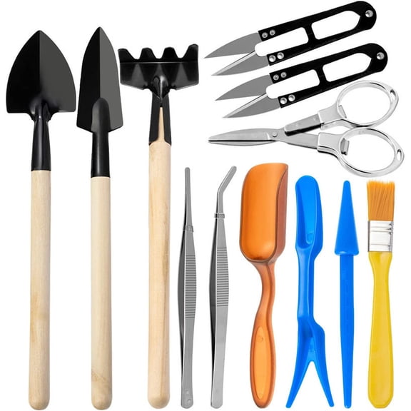 All-in-one Indoor Planting Kit, Mini Gardening Tools for Succulent, Cactus, Bonsai, Home Potted Flower Care