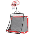 thumbnail image 1 of All-in-One Outdoor Sports Set with Football Net, Baseball Net, 5-in-1 Combo Outdoor Sports Center with Soccer Goal, Lacrosse Net, Heavy-duty Basketball Hoop with Durable Net, Metal Frame, Multicolor, 1 of 7