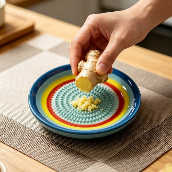 All-in-one Premium Ceramic Garlic Grater, Classic Style Non-Porous Ceramic Grinder for Ginger, onion, Cheese – Ultra-Sharp Grating Surface, Easy-Clean, Ideal for Home Chefs & Travel