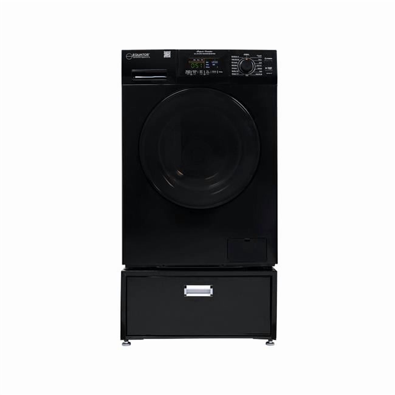 All-in-one Washer Dryer Ventless BUILTIN 0-CLEARANCE 15lbs 110V 1400RPM+Pedestal