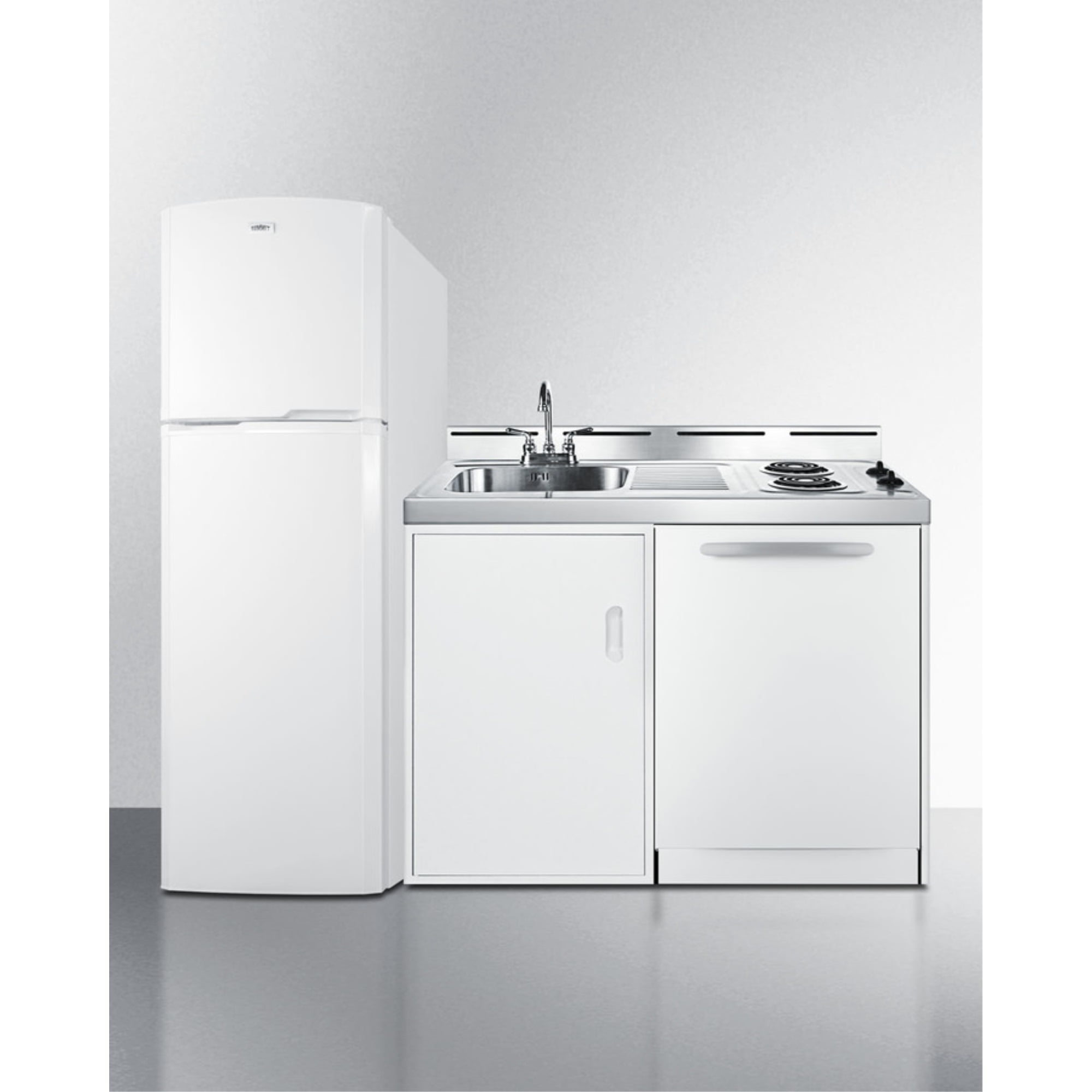 Summit Compact All-in-One Kitchenette: Refrigerator-Freezer Summit Compact All-in-One Kitchenette: Refrigerator-Freezer