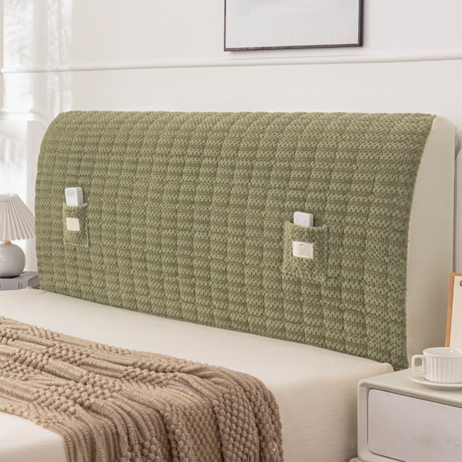 Cover Headboard Rails All-inclusive Bed Head Cover, Stretch Bed Headboard Covers, All ...