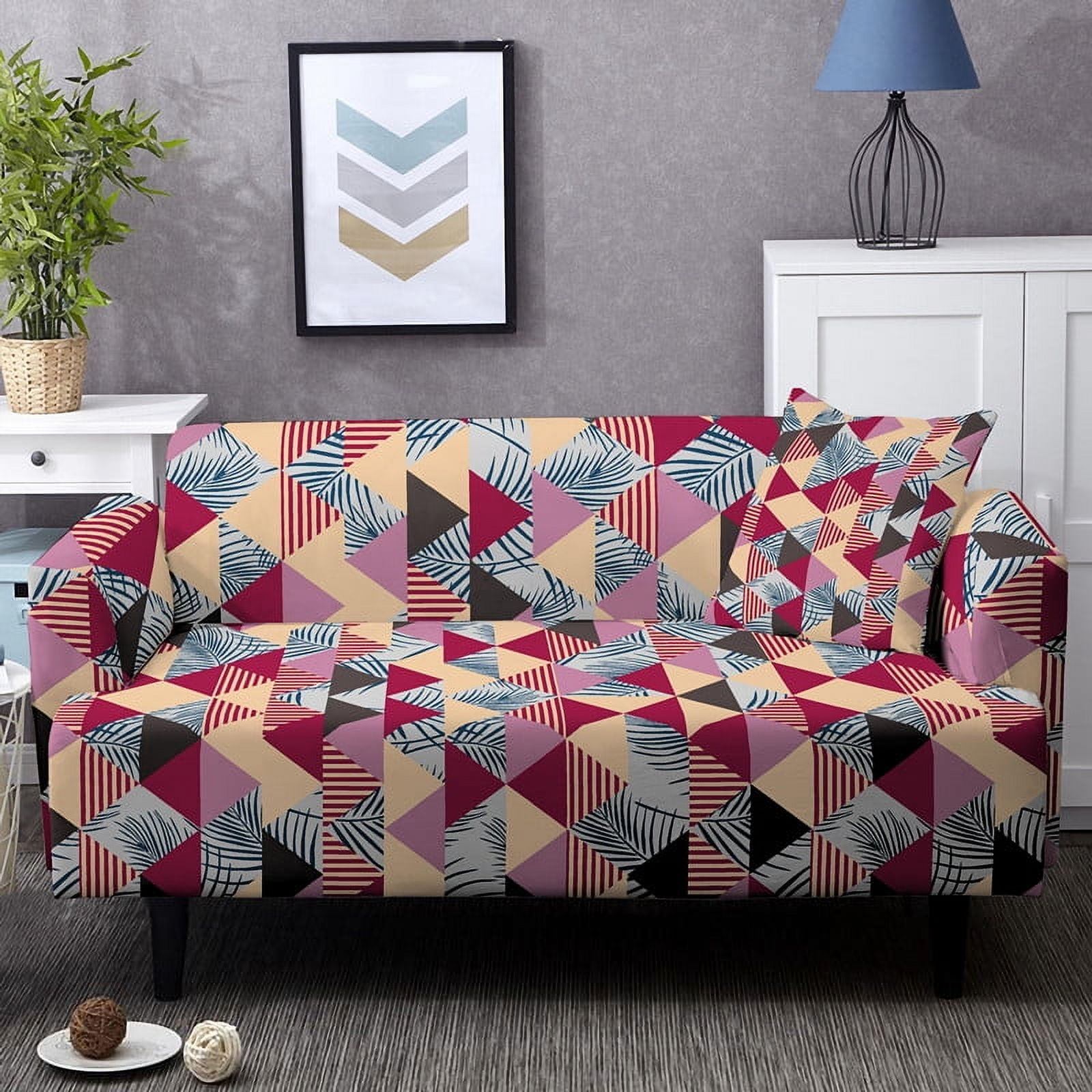Allinclusive Geometric Stretch Sofa Cover For Living Room Removable
