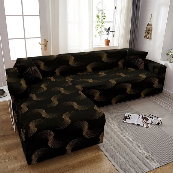 All-inclusive L Shaped Sofa Cover Living Room Elastic Furniture Cushion Cover Slipcover Chaise Longue Corner Fundas Sofa