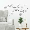 thumbnail image 1 of All is Calm, All is Bright Peel and Stick Wall Quote Decals with Glitter, 1 of 4