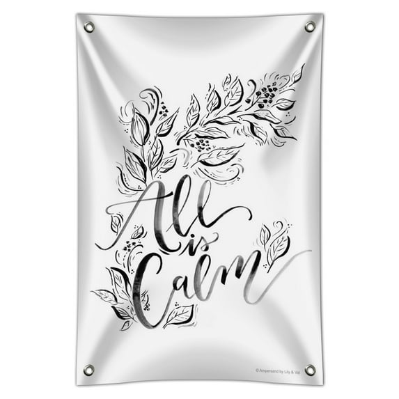 All is Calm Christmas Home Business Office Sign
