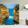 thumbnail image 1 of All kinds of 3D islands cave seaside landscape shower curtains home decoration curtains with hooks waterproof fabric 240X180cm, 1 of 5